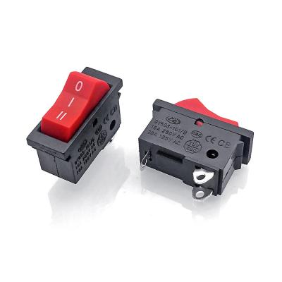 China PA66/PC Red Button Waterproof Rocker Switch Rocker Diverter For Hair Dryer for sale