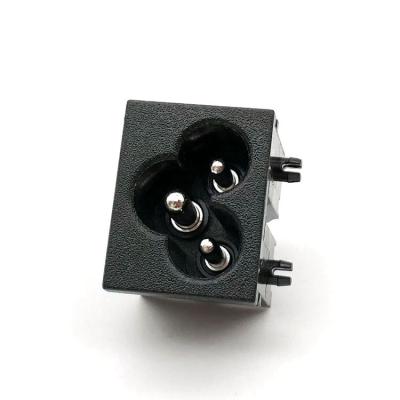 China Jack Ac Power Socket Industrial Black 3 Pin AC Outlet Power Connector for sale