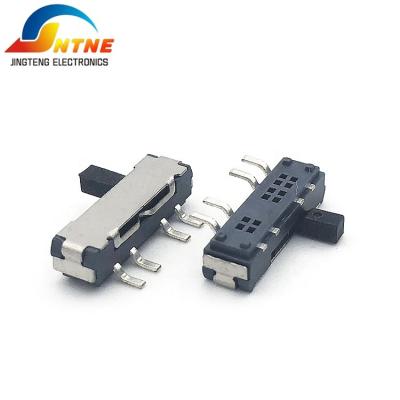 China PA66/PC Mini SMD SMT Waterproof SK07G-A-H3 Mini Slide Contact 4 Terminal 3 Position Side Micro 2P3T Mini Slide Contacts for sale