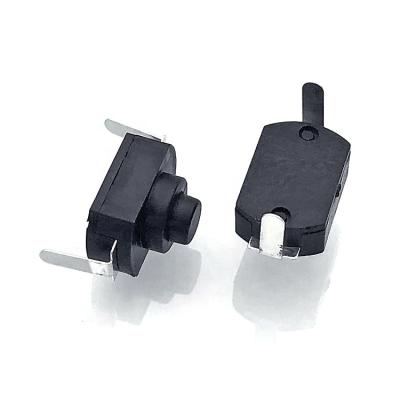 China Factory direct sale mini 12X8 flashlight switch 2 position 8mm self-locking push button switch for sale