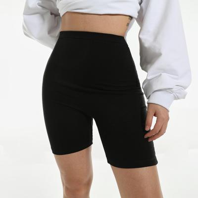 China Sustainable Plus New Sale Yoga Suits Elastic Waist Women Black Shorts Breathable Sports Shorts For Ladies for sale