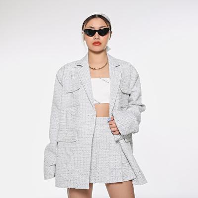 China Raincoat New Arrivals 2021 2 Piece Set Women Outfits Clothing With Mini Skirt Sets for sale