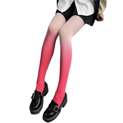 China Women's Breathable Stockings Elastic Silk Network Gaiters Reds Changing Hot Gradual Opaque Nylon Tights Pantyhose Sexy Pantyhose for sale