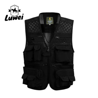 China Summer Designer Casual Biker Multi-pocket QUICK DRY Mesh Utility Breathable Sleeveless Fishing Plus Size Men's Vests and Vests for sale