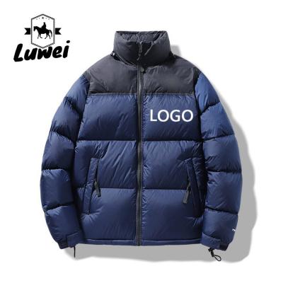 China Contrast Reversible Custom Colors Zip Up Crop Mens Daunenjacken Blusao Down Base Quilting Padded Jacket Service Coat for sale