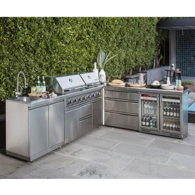 China Modern Outdoor Movable Sideboard Sets Metal Stainless Steel Kitchen Sink Cabinets for sale