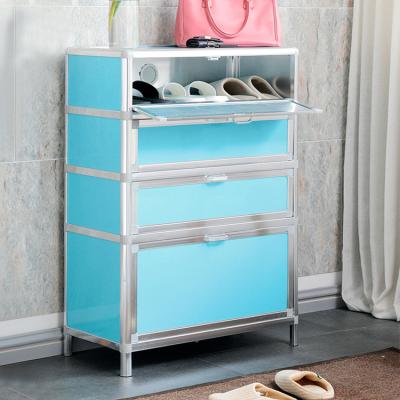 China Aluminum Waterproof Shoe Storage Cabinet (Small Aluminum Outdoor Metal Furniture Cabinets Shoes Other) Cheap Modern Design Adjustable for sale