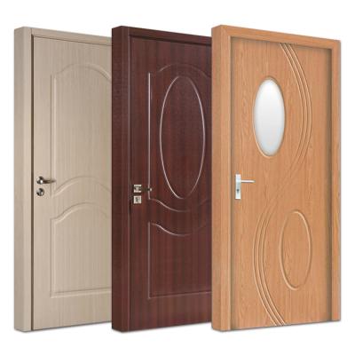 China Modern Cheap Modern Wood Doors Designs Interior PVC Film Price PVC Coated Skin Wood Door for sale