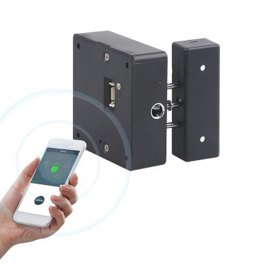 China ABS+PC+Rfid Zinc Alloy KERONG Hidden Card Swiping Black Industrial Storage Locker Cabinet Drawer Lock for sale