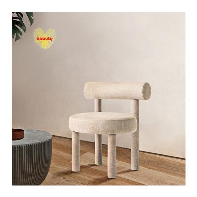 China Family Leisure Loveseat Modern Contracted Special Shaped Restaurant Dining Chair Light Luxury Back Soft Chair for sale