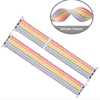 China Washable Nylon Band For Apple Watch Strap 44mm 38mm Se 4 5 6 Series Smartwatch Strap Belt Sport Loop Strap iWatch 3 for sale