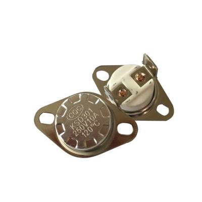 China Household Manufacturer KSD301 250V 10A 120Degrees Temperature Controller Bimetallic Overheat Protector Ceramic Thermostat for sale