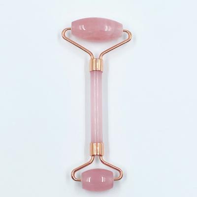 China Wholesale Rose Quartz Jade Roller For Body Face Brush and Jade Roller Set for sale