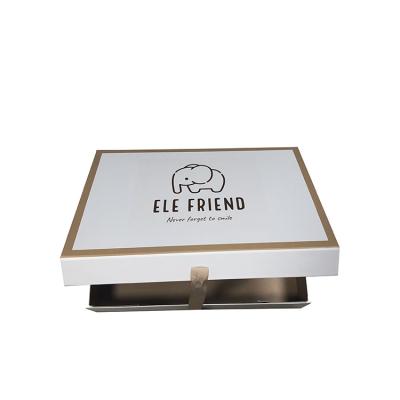 China Recycled materials special custom made luxury magnet gift ribbon folding box with printing color logo packaging hand cream gift box for sale