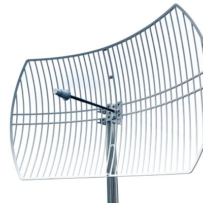 China Cheap Factory 2.4g Wifi Antenna 30dbi High Gain Grid Antenna With Parabolic Die-cast Grid For Long Range Discoverage for sale