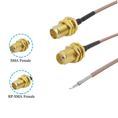 China Custom RP-SMA Female Pigtail RG178 Cable Cord For GPS GPRS Cable Antenna TFL178C-0001 for sale