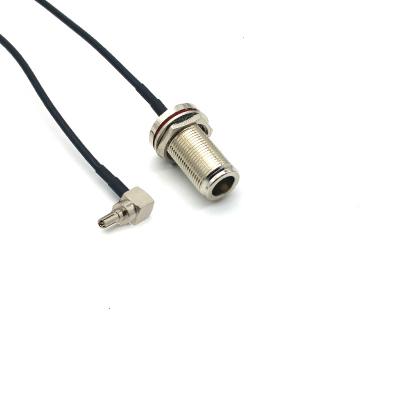 China Right Angle Hot CRC9 Male To N Female Adapter Connector RG174 Pigtail Cable TFL174C-0023 for sale