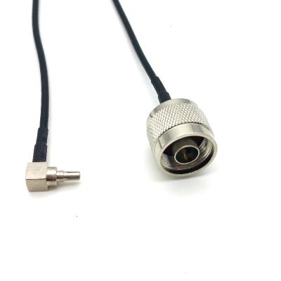 China Right Angle Custom CRC9 Male To N Male RG174 4G LTE Modem Antenna Extension Cable TFL174C-0024 for sale