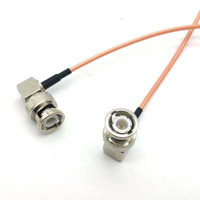 China BNC Male To Male Right Angle BNC RG316 RF Coaxial Cable Assembly TFL316C-0062 for sale