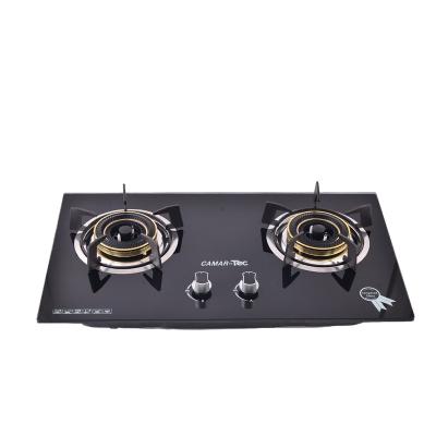 China Commercial gas hob8802 tempered glass cast iron burner for sale