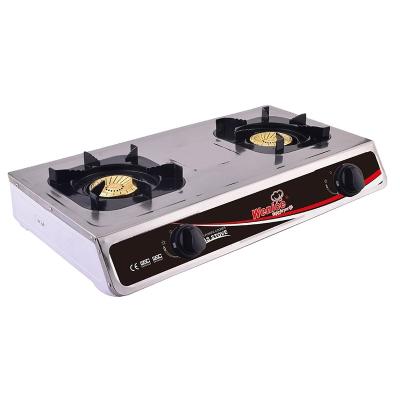 China Commercial Patented Stainless Steel Gas Cookers Stove With Steel Iron Burner Gas Cooktops 7532 for sale