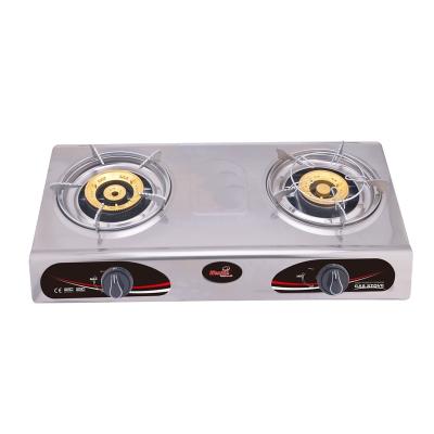 China Household South Africa Kitchen Stoves Gas Cooker Two Brass Burner for sale