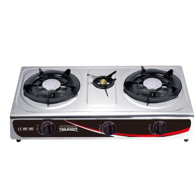 China Commercial 3 Burners Price Gas Cookers Stove Stainless Steel Gas Stove 7123jy for sale