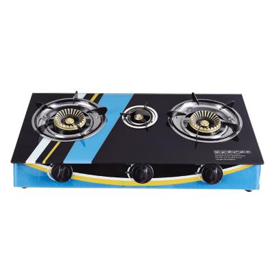 China Hotel New Arrival Competitive Price Tempered Glass Panel Gas Stove for sale