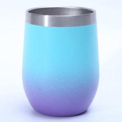 China Business Cross-border wholesale stainless steel big belly eggshell cup double vacuum egg shell thermos cup American lipstick wine cup for sale