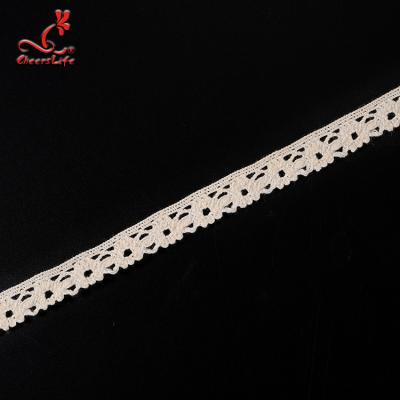 China Sustainable Cotton Lace Ribbon Lace Up Trim For Garment Fringe Accessories for sale