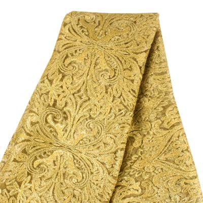 China Viable Wholesale Gold Lace Fabric Embroidery Lace Fabric For Dress for sale