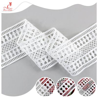 China Beauty Fashion Polyester Lace Trim Water Soluble Lace Trim For Clothing for sale