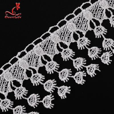 China Sustainable Wholesale Border Lace Trimming Water Soluble Lace For Women Clothing for sale