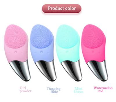 China Electric Acne Treatment Skin Care Brushes Face Scrubber Silicone Ultrasonic Facial Cleansing Remover for sale