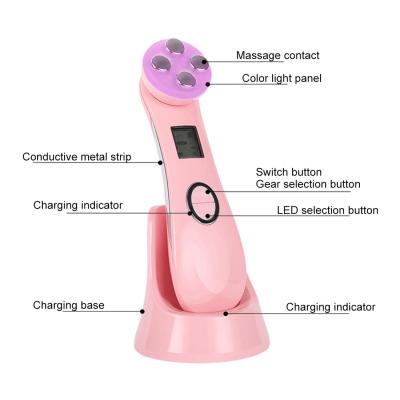 China Home Wrinkle Remover Beauty Machine EMS Face Lift Portable RF EMS Device Skin Massager for sale