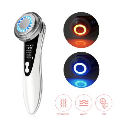 China Face Lift Skin Rejuvenation Ultrasonic Hot Cold Photon Personal Portable Multifunctional Led Facial Massager for sale