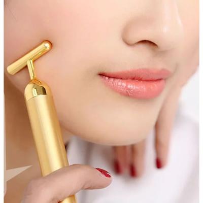 China Face Lift Face Massager Vibrator 24k Gold Beauty Bar Vibrating Facial Massager for sale