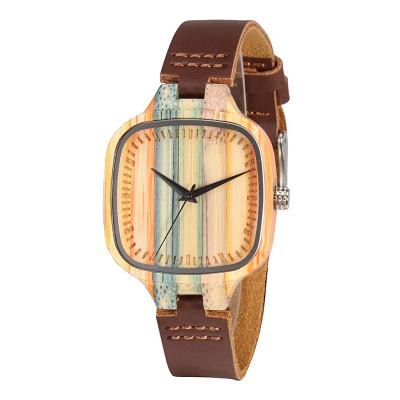 China High Quality Water Resistant Aimgal Christmas Trending Japan Rainbow Color Quartz Hot Selling Natural Wooden Watch for sale