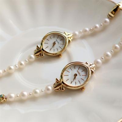 China New Freshwater Pearl Aimgal Quartz Ladies Watch Exquisite Natural Waterproof Single Strap Strap Women's Watch for sale