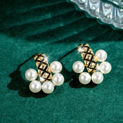 China Aimgal FASHION Jewelry 925 Silver Pearl Earrings For Women for sale