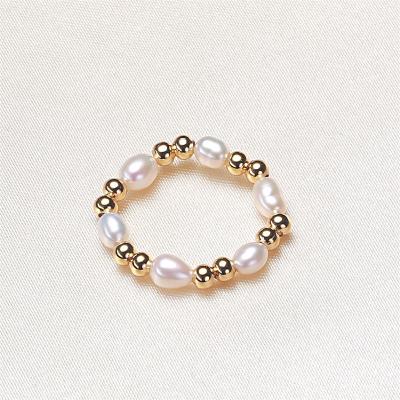 China Wholesale FASHIONABLE Freshwater Pearl Ring Rice Jewelry Aimgal Hand Jewelry For Girls for sale