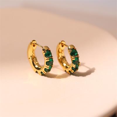 China FASHIONABLE Jewelry Women's Aimgal Gold Inlaid Zircon 18K Copper Plated Earrings for sale