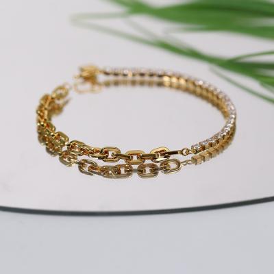 China Trendy Diamond Trendy Single Chain Stitch Full Aimgal A1 Cover Bracelet For Women for sale