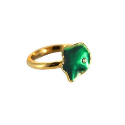 China Aimgal New Product TRENDY Ruyi Series Leaf Ring For Women A1 for sale