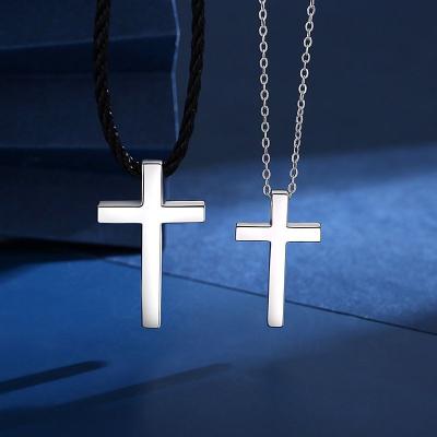 China FASHIONABLE Aimgal S925 Sterling Silver Cross Necklace Couples Pendant Necklace for sale