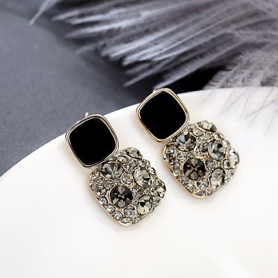 China Aimgal FASHION Jewelry 925 Sterling Silver Geometric Rhinestone Stud Earrings For Women for sale