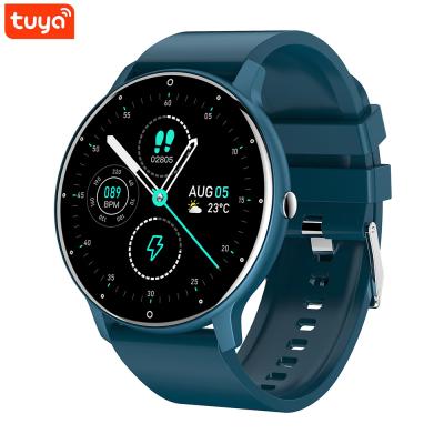 China Touch Screen Aimgal IP67 Blood Oxygen Heart Rate Saturation Body Temperature Tuya Smart Watch 2021 for sale