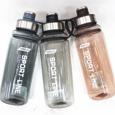 China Viable Free Leakproof Custom Jug Half Gallon/1L/1.5L Logo BPA Sports Travel Plastic Motivational Water Bottles With Strainer for sale