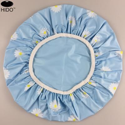 China Viable Custom Printing Bath Cap Shampoo Reusable Waterproof Shower Cap for sale