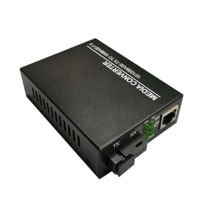 China FTTH 10/100M SC 20KM 1310nm 1550nm Industrial Fiber Optic Ethernet Media Converter for sale